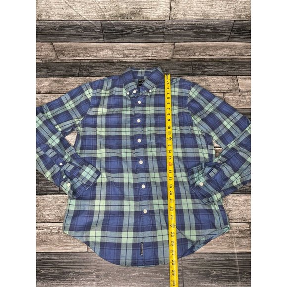 Abercrombie & Fitch Blue Plaid Long Sleeve Shirt - Picture 2 of 6